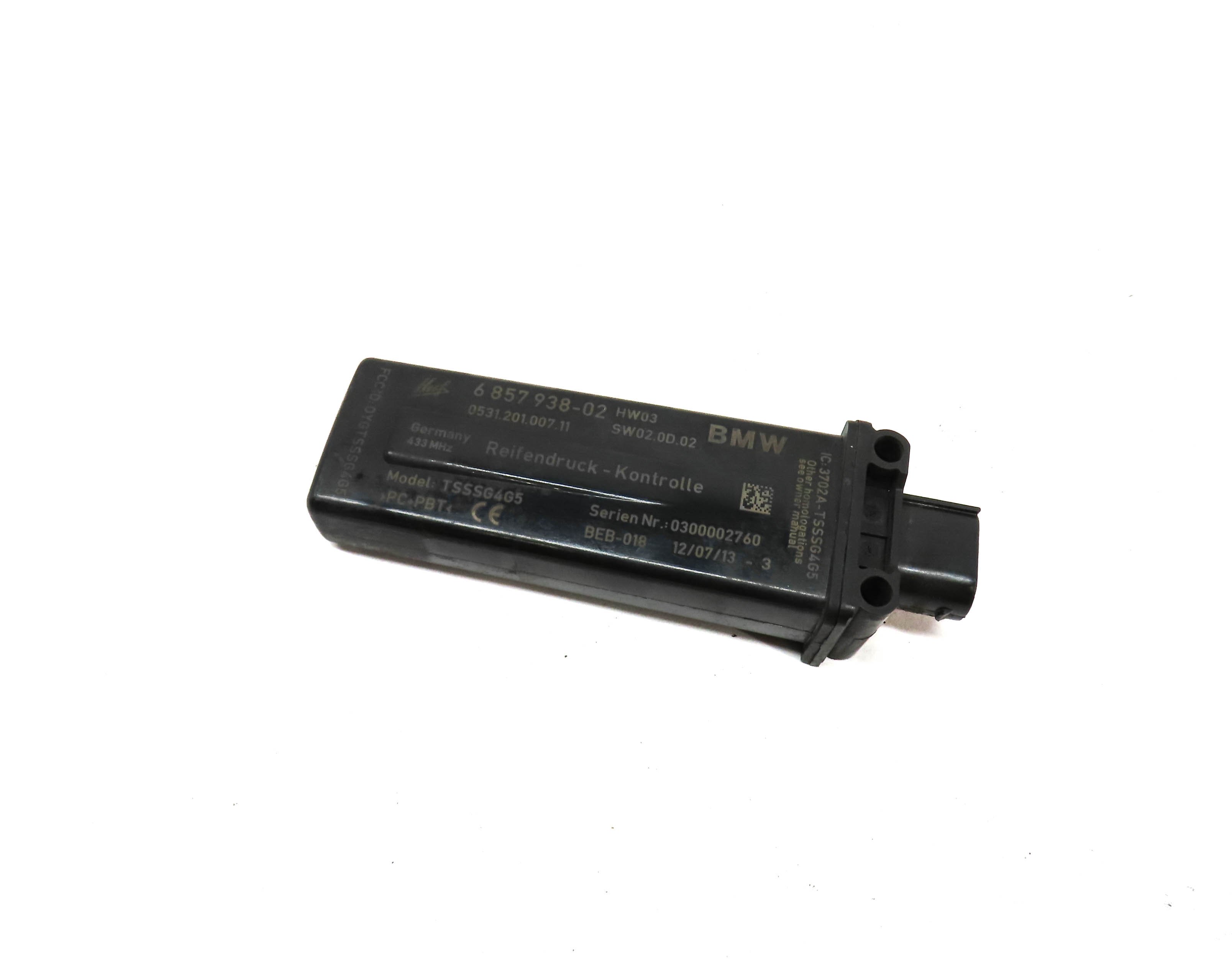 11-18 BMW 5 7 M5 M6 X3 X4 (F01 F06 F10 F12 F25 F26) TPMS SENSOR ANTENNA MODULE — exact item pictured